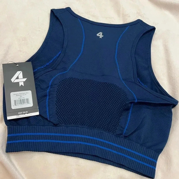 FourLaps Breathe Seamless Bra Size M/L - Midnight/Azure NWT - Picture 2 of 3